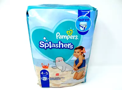 Pampers Splashers Disposable Swim Pants Size 4-5 Girls - Pack Of 11 • £6.85