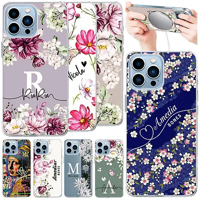 Flower Personalised Phone Case Clear Cover For IPhone 15 14 Pro Max 13 12 11 XR • $7.89