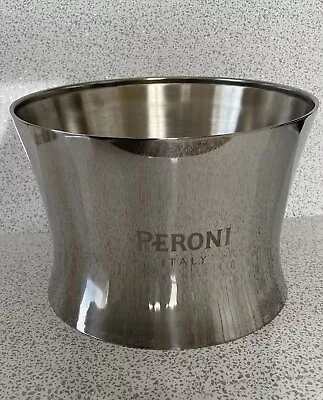 Peroni Italy Large Stainless Steel Magnum Ice Bucket. 9” High • £55