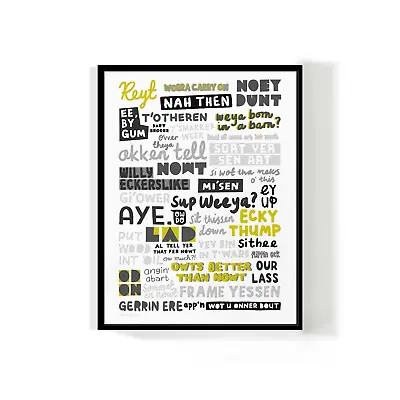 Yorkshire Print A4 - Yorkshire Phrases Sayings Original Art Yorkshire Dialect • £12