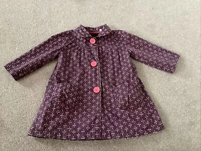 Designers At Debenhams Lightweight Girls Mac Coat 18-24 Mths 92cms Burgundy • £3