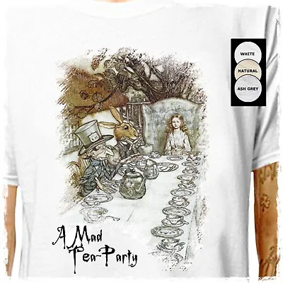 T-Shirt (NATURAL - SMALL): Mad Hatter Tea Party / Alice In Wonderland Rackham • £11.75