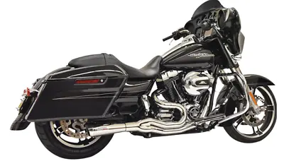Bassani Mega Road Rage II 2-into-1 Exhaust Kit Chrome 4  Mid Harley Bagger 99-06 • $1099.95