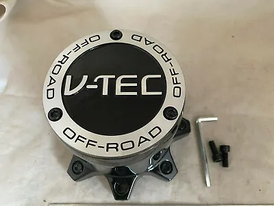 $49 • Buy V-Tec Off-Road Gloss Black 8 Lug TALL Wheel Rim Hub Cover Center Cap C394-8L