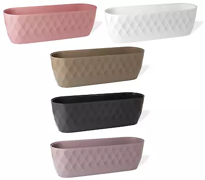 £8.99 • Buy Trough Plant Pot Long Plastic Planter Indoor Decor Garden Window Herb Flower Box