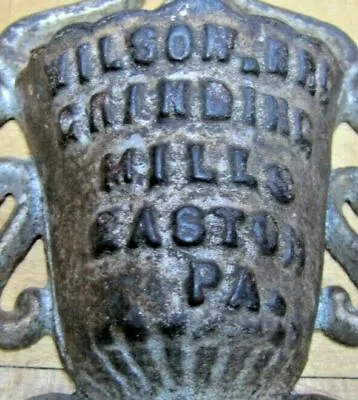 Wilson Bro Grinding Mills Easton Pa Antique Advertising Match Safe Vesta Holder • $99