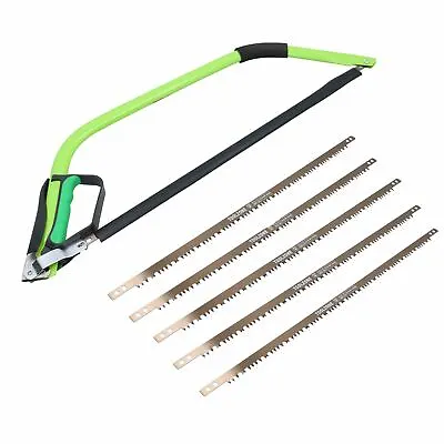 £16.99 • Buy 24  Heavy Duty Bow Saw Wood Logs Trees Branches Finger Guard + 6 Blades