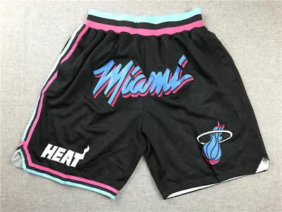 City Edition Miami Heat Swingman Basketball Shorts Stitched Black • £27.47