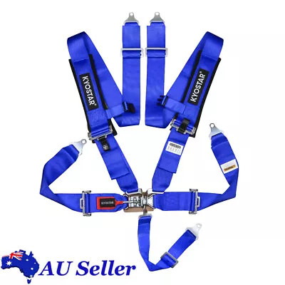 5-Point 3  Camlock Quick Release Blue Racing 3  Seat Belt Harness Universal New • $138.55