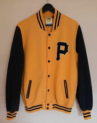 Vintage Men's Pittsburgh Pirates Letterman Black Yellow Button Jacket Size M/L • £93.06