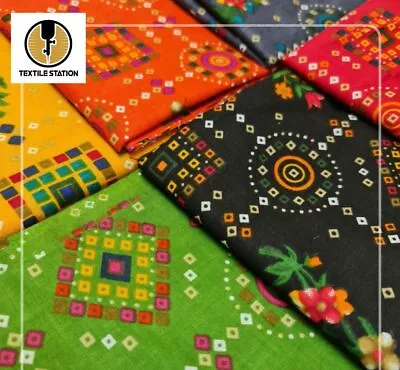 £4.29 • Buy Cotton Viscose Material Indian Rajasthani Rangoli Boho Banjara Dress Fabric 44 