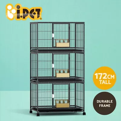 I.Pet Bird Cage Large Bird Cages Aviary Budgie Perch Cage Parrot Pet Stand Wheel • $269.95