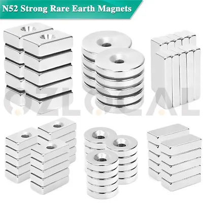 N52 Strong Rare Earth NdFeB Neodymium Magnets Block Ring Round Cuboid Experiment • $194.99