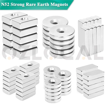 N52 Strong Rare Earth NdFeB Neodymium Magnets Block Ring Round Cuboid Experiment • $175.99