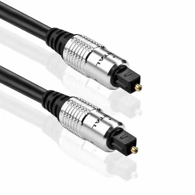 Optical Audio Cable TOSlink Lead Digital Fibre Optic - Premium Soundbar Cable UK • £6.95