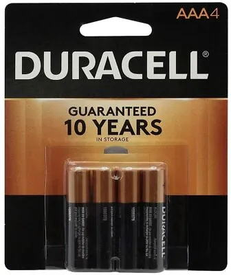 Duracell MN2400B4Z Standard Battery AAA Alkaline PK4Black • $7.67