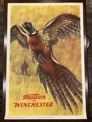 Western Winchester 1955 Original Pheasant Poster  • $399