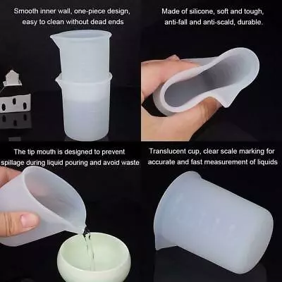 Silicone Measuring Cup Resin Glue DIY Tool Jewelry New Make Nice • $1.76