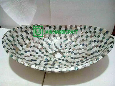 16 X13  Marble Sink Washbasin Inlay Mop Bathroom Kitchen Home Pietra Dura S91 • $889