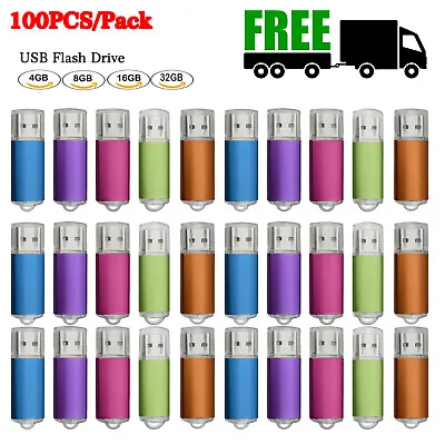 Lot 5/10/100PCS USB2.0 32GB 16GB Blank Media Thumb U Disk Flash Pen Drives Stick • $265.39