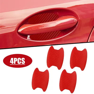 $3.99 • Buy 4x Accessories Carbon Fiber Car Door Handle Protector Film Anti-Scratch Stickers