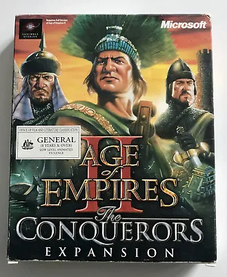 Vintage Age Of Empires Ii The Conquerors Expansion Pc Big Box Complete Microsoft • $68.50