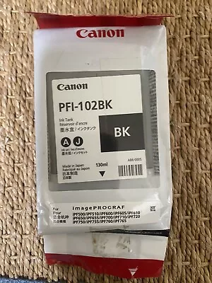 ⭐ Genuine Canon PFI-102BK Ink Tank Black Ink Cartridge - Sealed Packaging ⭐ • £20