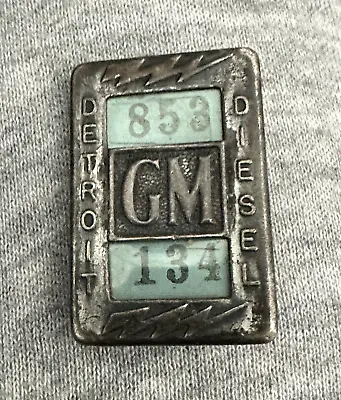 Vintage GENERAL MOTORS Factory / Plant BADGE Detroit Diesel  EMPLOYEE Pinback GM • $55