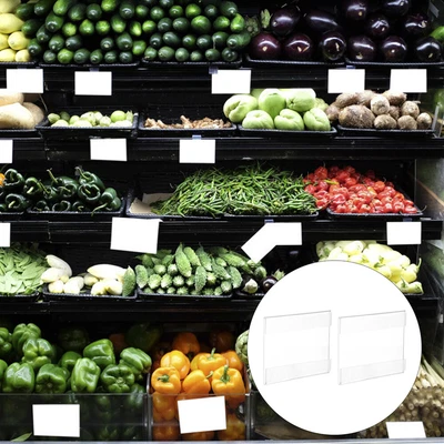 £8.36 • Buy  6 Pcs Price OEM Plastic Label Holders Shelf Tag Horizontal Section Office