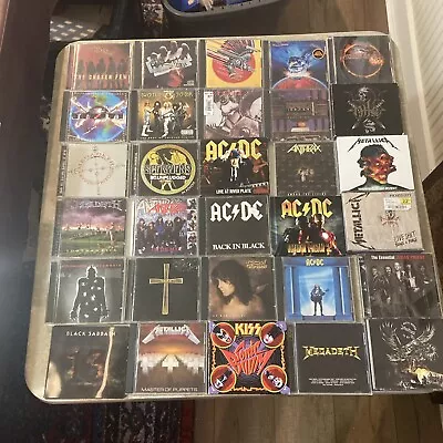 Heavy Metal Rock Cd Lot 30 CDs- Metallic AC/DC OZZY MEGADEATH PRIEST SABBATH !!! • $75