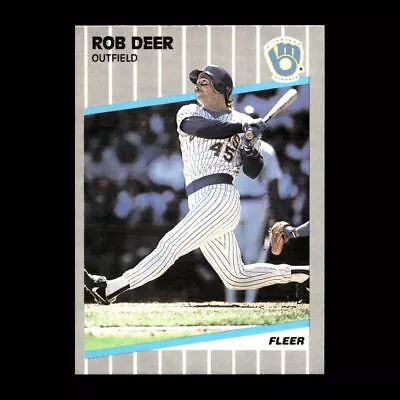 Rob Deer 1989 Fleer Milwaukee Brewers #184 R322D 84 • $1.59