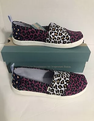 Toms Alpargata Multi Leopard Print Youth 4 New In The Box • $35