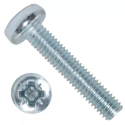 £3.14 • Buy M3 & M3.5 3mm 3.5mm ZINC MACHINE SCREW POZI PAN HEAD DRIVE BOLTS SCREWS DIN7985