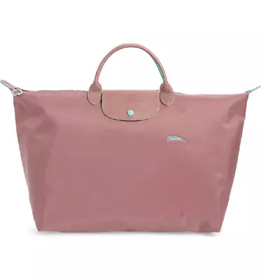 NWT LONGCHAMP Le Pliage Club Type L Large Travel Weekender Tote Antique Pink Ros • $159.90