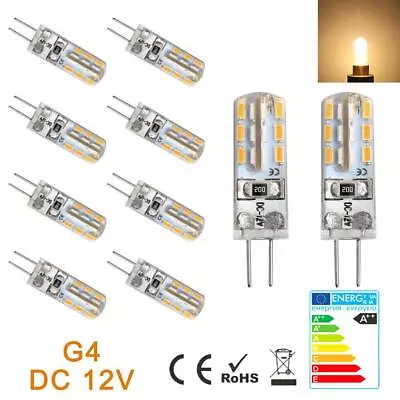 10pcs G4 1.5W/3W LED 12V Bulb Lamp Bulb Bulb Pen Base Light Warm White Best • $4.02