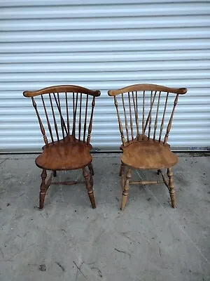 $100 • Buy Set Of Two Pennsylvania House Windsor Farmhouse Chairs Vintage Antique