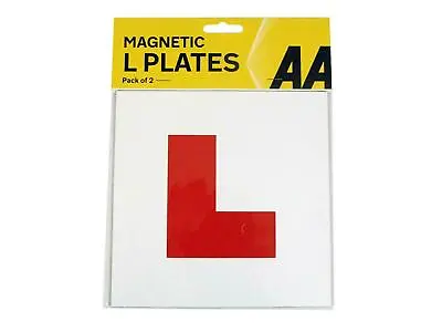 AA 2x Magnetic L Plates UK Learner Exterior Secure Car Driver Plate Sign Pair • £2.95