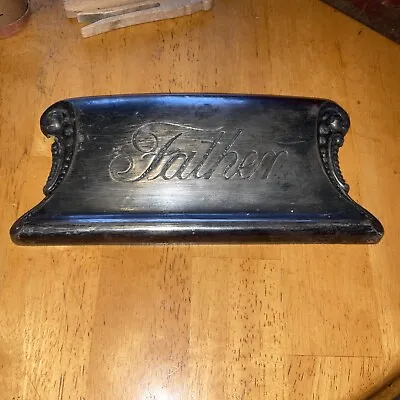 VTG Coffin Casket Plate Plaque “Father  Funeral Home Mortician • $112.50