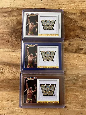 2016 Topps Wwe Ultimate Warrior All Star Patch Cards Set Of 3 Nm  • £80