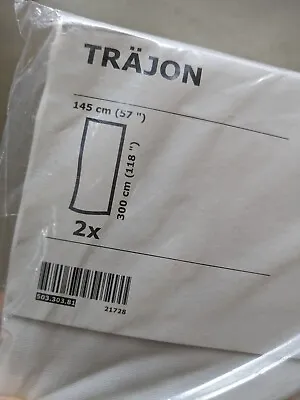 100% New TRAJÖN IKEA Curtains 145x300 Cm (x 2) - Unopened In Pack • £12