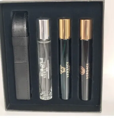 VERSACE Men's Perfume 3 X 10ml Travel Gift Set - Dylan Blue +Eros + Eau Fraiche • $29