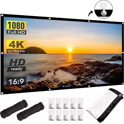 Projector Screen 100 Inch COI Outdoor Movie Screen 16:9 Foldable And Projector • $26.67