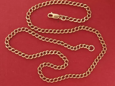 Solid 14ct Rose Gold Curb Chain Necklace 14.10 Grams 49cm Long 19  • £520