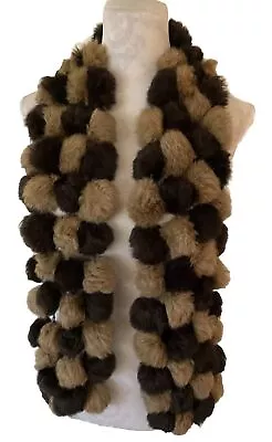 Vintage Valorie Stevens Soft Rabbit Fur Soft Wrap Scarf Wrap Brown And Tab • $14.99