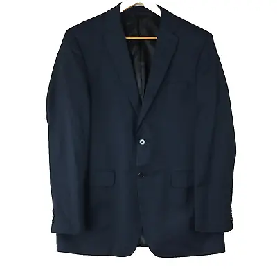 Karl Jackson Luxury Blue Polyester Blend Regular Blazer Jacket Men Size UK 40R • £14.39