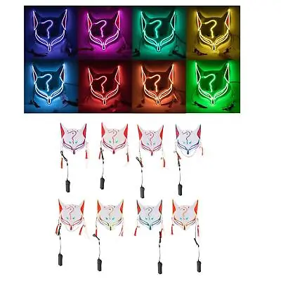 £8.11 • Buy LED Fox Mask Halloween Masquerade Ball Party Decor Props For Kids Adults