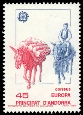 SPANISH ANDORRA 185 - Europa - Transport  Trader And Pack Mules  (pb58804) • $1.50