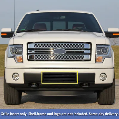 Fits 2009-2014 Ford F-150 Pikcup Black Bumper Billet Grille Insert 2010 2011 12 • $39.98