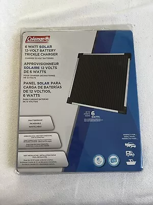 Coleman 58022 6 Watt Coleman Solar Panel Battery Trickle Charger 12V • $38.95