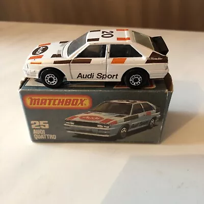 Matchbox Superfast No25 Audi Quatro Made In England 1982 Boxed • £29.99